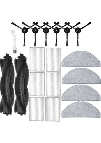 Ilife V20 Robotlu Süpürge Aksesuarları Değiştirme Kiti ile Mian Fırça Hepa Filtre Paspas Bezi (Yurt Dışından)