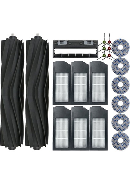 Ecovacs Deebot X1S X1S Pro Toz Torbası Hepa Filtre Paspas Bez Elektrikli Süpürge Için Yedek T10 T20 Ana Fırça Kapağı (Yurt Dışından)