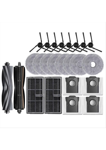 Mova P50 Pro Ultra / P50 Ultra Robotlu Süpürge Ana Yan Fırça Hepa Filtre Paspas Bezi Toz Torbası Yedek Parça (Yurt Dışından)