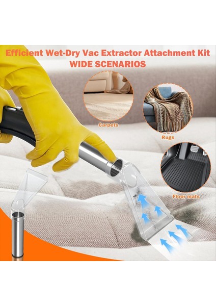 Universal Tüm Mağazalara Uygun Vacs Çıkarıcı Aparat Kiti Halı Temizleme Döşeme ve Oto Detaylandırma Için Islak/kuru Elektrikli Süpürgeler (Yurt Dışından) modelleri