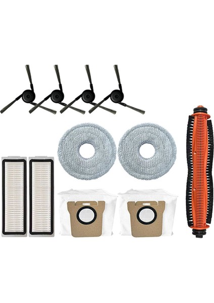 Uyumlu Mijia Robot Vakum Paspas 5 Pro Aksesuarları Ana Fırça Filtresi Toz Torbası Paspas Bezi Yedek Parça Kiti (Yurt Dışından)