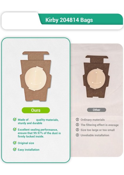 6 Paket 204814 205811 204811 Kirby Sentria Avalir G3 G4 G5 G6 Diamond Edition Için Vakum Torbaları ve Kayışlar Değiştirme (Yurt Dışından) fırsatları