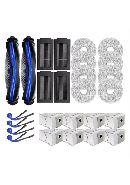 26 Adet Ecovacs Deebot T30C OMNI/T30C Pro Omni Elektrikli Süpürge Yedek Parça Vakum Fırçası Filtre Toz Torbası Paspas Bezi (Yurt Dışından) modelleri