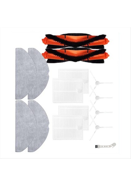 15 Adet Xiaomi S20 D106 E12 E10 B112 Elektrikli Süpürge Yedek Parçaları Ana Yan Fırça Hepa Filtre Paspas Bezi (Yurt Dışından) fiyatları