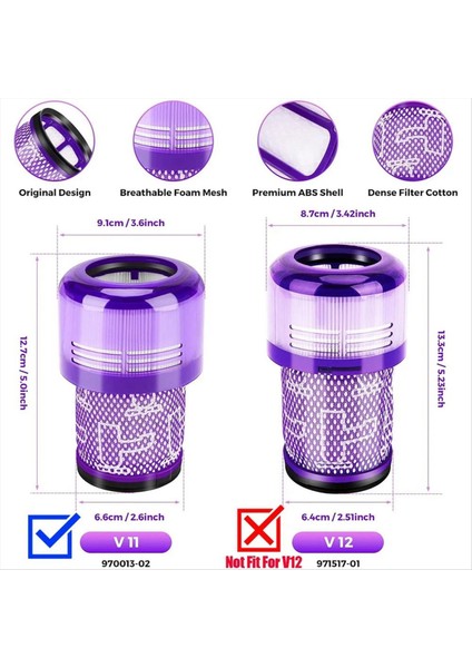 Dyson V11 Torque Drive V11 Animal V15 Detect SV14 Akülü Elektrikli Süpürge Için Hepa Filtresi Parça 970013-02 ile Karşılaştırın (Yurt Dışından) fiyatları