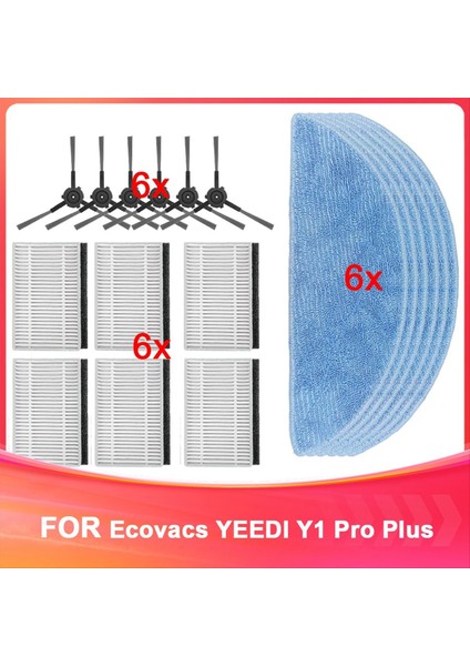 Ecovacs Yedı Y1 Pro Aksesuarları Için Uygulabilir Mop Hepa Filtre Yan Fırçası Yedek Parçalar (Yurt Dışından)