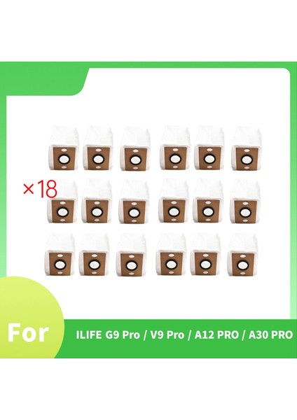 18 Adet Toz Torbası Ilıfe G9 Pro / V9 Pro / A12 Pro / A30 Pro Elektrikli Süpürge Aksesuarları Toz Torbası Yedek Parçalar (Yurt Dışından) fiyatları
