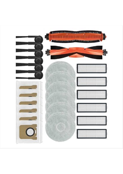 26 Adet Xiaomi Mijia M40S OV31CN Yedek Parça Anti-Dolaşma Rulo Fırça Ana Fırça Filtre Paspas Bezi Toz Torbası (Yurt Dışından) modelleri