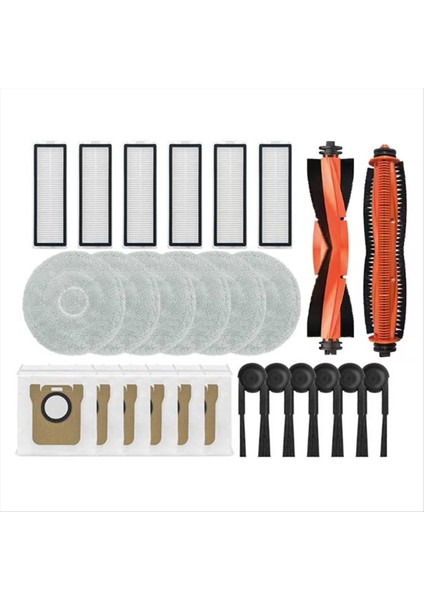 26 Adet Xiaomi Mijia M40S OV31CN Yedek Parça Anti-Dolaşma Rulo Fırça Ana Fırça Filtre Paspas Bezi Toz Torbası (Yurt Dışından) fırsatları