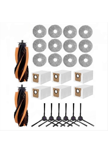 26 Adet Jonr P20 Pro/jonr T5 Pro Robotlu Süpürge Parçaları Yedek Ana Yan Fırça Paspas Bezi Toz Torbası (Yurt Dışından) fırsatları