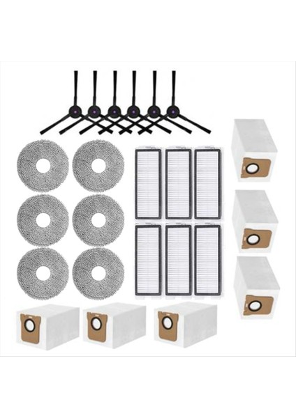 24 Adet Jonr P20 Pro/t5 Pro Robotlu Süpürge Parçaları Yedek Yan Fırça Hepa Filtre Paspas Bezi Toz Torbası (Yurt Dışından) fiyatları