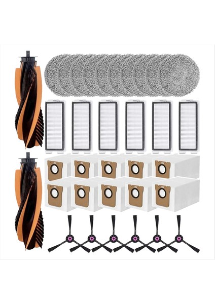 34 Adet Jonr P20 Pro/jonr T5 Pro Robotlu Süpürge Yedek Parça Ana Fırça Yan Fırça Filtre Paspas Bezi Toz Torbası (Yurt Dışından) fırsatları