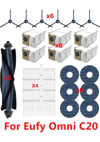 Eufy Omni C20 Robot Yedek Elektrikli Süpürge Aksesuarları Ana Yan Fırça Filtre Paspas Bezi Toz Torbası Yedek Parça (Yurt Dışından) fiyatları