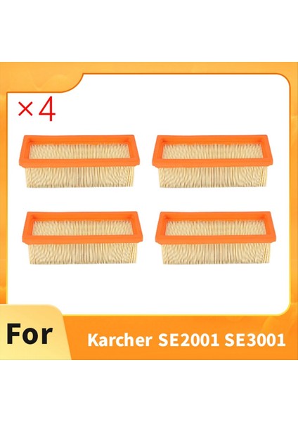 4 Adet Filtre Karcher SE2001 SE3001 Se5 100 Se6 100 2501 2701 2801 K3001 6 414-498 Elektrikli Süpürge Filtre Parçası (Yurt Dışından) modelleri