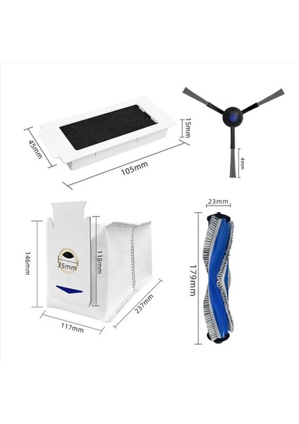 2 Takım Aksesuarları Ecovacs Deebot T30 OMNI/T30 Pro Omni Robotlu Süpürge Yan Fırça Hepa Filtre Paspas Bezi (Yurt Dışından) fiyatları