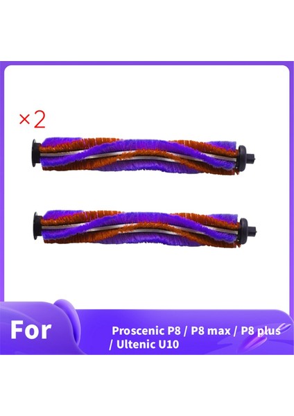 Proscenic P8 / P8 Max / P8 Plus / Ultenic U10 Vakumlu Rulo Fırça Yedek Parçaları Için 2 Adet Ana Fırça (Yurt Dışından) modelleri