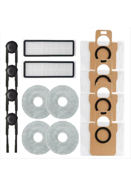 Xiaomi Mijia M40S/OV31C Elektrikli Süpürge Için Yedek Aksesuarlar Kiti-Paspas Bezi Toz Torbası Yan Fırça Vakum Filtreleri (Yurt Dışından)