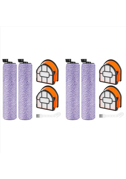 4x WDB1F2 Köpekbalığı Hydrovac Için Yedek Fırça Rulosu ve Filtre Paketi WD101 WD201 WD100 WD200 AW201 Elektrikli Süpürge Parçaları (Yurt Dışından)