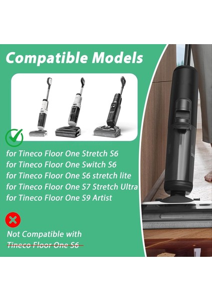 Tineco Floor One Stretch S6 / Switch S6 / S6 Stretch Lite / S7 Stretch Ultra Vakum Parçaları Için Fırça Rulosu ve Filtre (Yurt Dışından) fırsatları