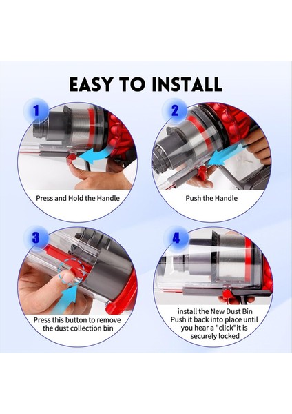 Toz Kupası Kovası Dyson V11 V15 SV14 SV15 SV22 Elektrikli Süpürge Yedek Parçalar Vakum Çöp Kovası Toz Kupası (Yurt Dışından) modelleri