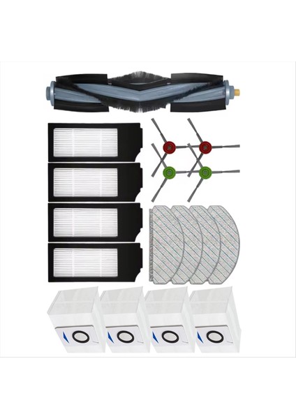 Ecovacs X1 Plus / T10 Plus Elektrikli Süpürge Yedek Parçaları Ana Fırça Yan Fırça Paspas Bezi Toz Torbası Filtresi (Yurt Dışından) modelleri