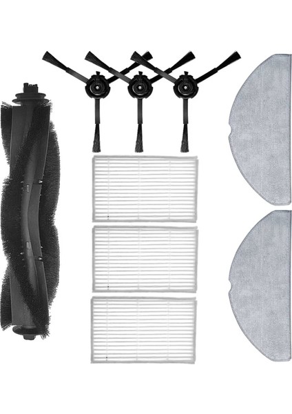 9 Adet Ilife V20 Robotlu Süpürge Yedek Parçalar Mian Fırça Hepa Filtre Yan Fırça Paspas Bezi (Yurt Dışından)