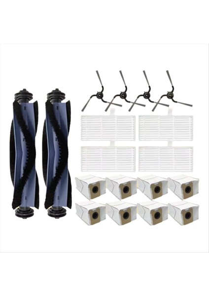 18 Adet Eufy C10 Robotlu Süpürge Yedek Parçalar Ana Yan Fırça Hepa Filtre Büyük Kapasiteli Toz Torbası (Yurt Dışından)