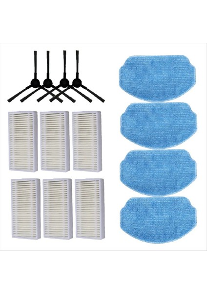 Yedek Parçalar Robot Vakum Süpürge Midea VCR04W Yedek Parçalar Yıkanabilir Yan Fırça Hepa Filtre Mop Bezi (Yurt Dışından)