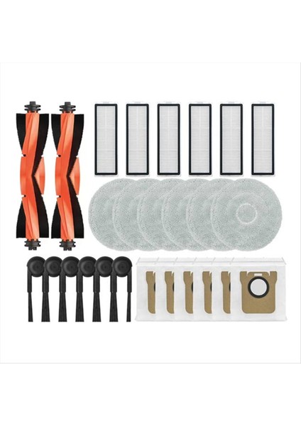 26 Adet Xiaomi Mijia M40S OV31CN Elektrikli Süpürge Yedek Parçaları Ana Fırça Yan Fırça Hepa Filtre Paspas Bezi Toz Torbası (Yurt Dışından)
