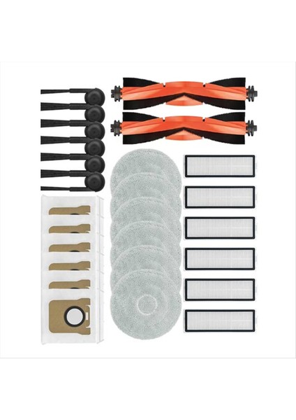 26 Adet Xiaomi Mijia M40S OV31CN Elektrikli Süpürge Yedek Parçaları Ana Fırça Yan Fırça Hepa Filtre Paspas Bezi Toz Torbası (Yurt Dışından) fiyatları