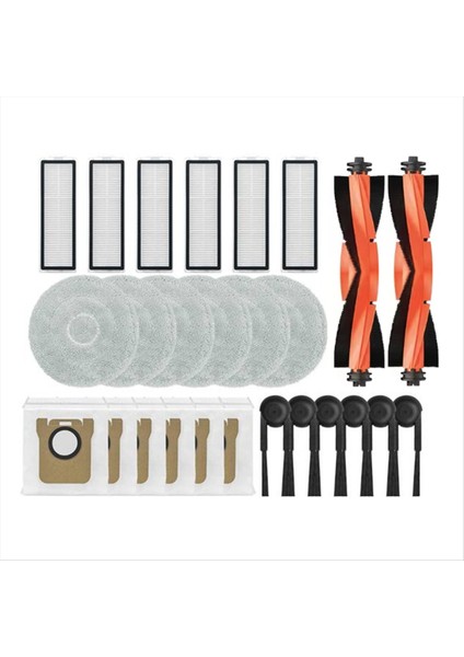 26 Adet Xiaomi Mijia M40S OV31CN Elektrikli Süpürge Yedek Parçaları Ana Fırça Yan Fırça Hepa Filtre Paspas Bezi Toz Torbası (Yurt Dışından) modelleri