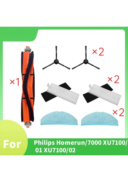 Philips Homerun Serisi 7000 XU7100/01 XU7100/02 Elektrikli Süpürge Aksesuarları Rulo Yan Fırça Paspas Filtre Pedi Toz Torbası (Yurt Dışından) fiyatları