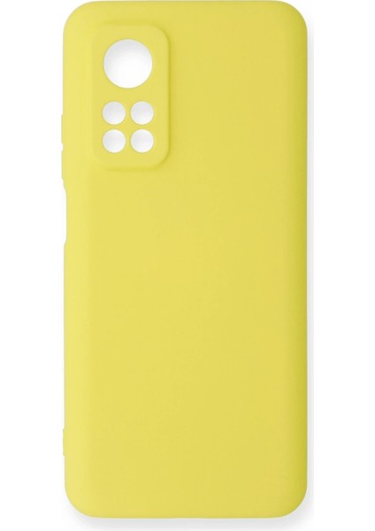 Xiaomi Mi 10T Kılıf Nano Içi Kadife Silikon - SARI-(5796)