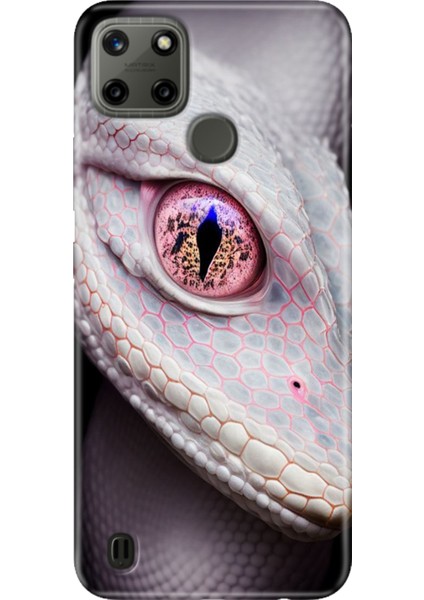 Realme C21Y - Realme C25Y Kılıf Desenli Kapak Renkli Tpu Uv Dişicobra