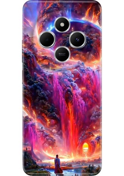 Xiaomi Redmi 14C Kılıf Renkli Rubber Desenli Silikon Gizemliülke