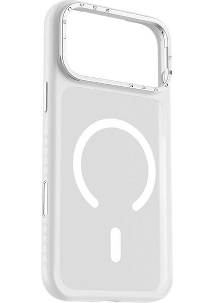 iPhone 17 Pro Max Uyumlu Kılıf M-Safe Özellikli Metal Kamera Standlı Lenyes CK226 Pc Kapak Şeffaf