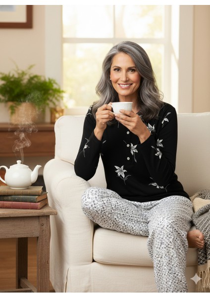 Kadın Kışlık Kadın Anne Içlik Pijama Altı %100 Pamuk Içi Miflonlu Beli Lastikli Rahat fiyatları