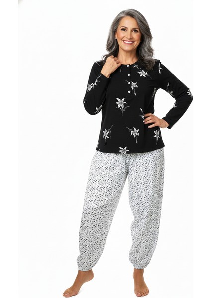 Kadın Kışlık Kadın Anne Içlik Pijama Altı %100 Pamuk Içi Miflonlu Beli Lastikli Rahat indirimleri