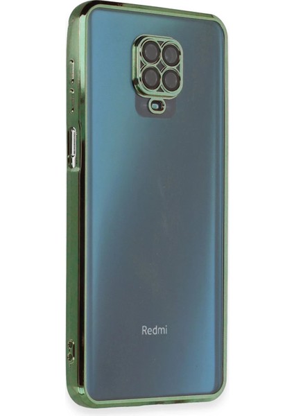 Xiaomi Redmi Note 9 Pro Kılıf Lensli Silikon - YEŞIL-(5796)