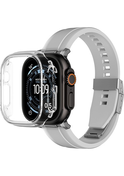 Watch Ultra 49MM Uyumlu Amazingthing Radix Minimal Fullguard Sert Pc Kasa ve Ekran Koruyucu Şeffaf