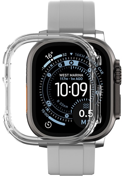 Watch Ultra 49MM Uyumlu Amazingthing Radix Minimal Fullguard Sert Pc Kasa ve Ekran Koruyucu Şeffaf