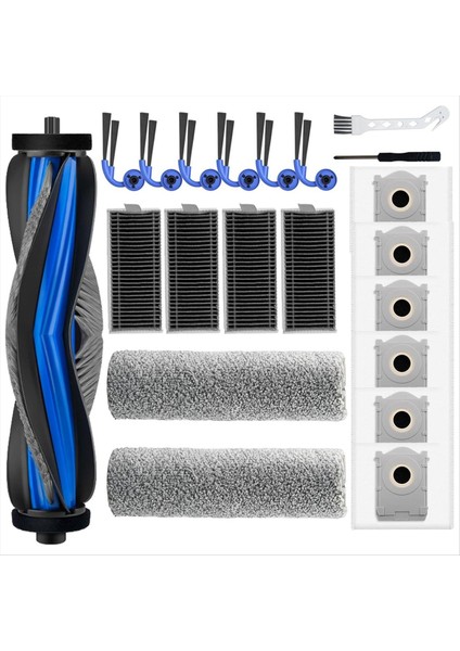 21 Adet Ecovacs Deebot Için X9 Pro Omni / X9 Pro Robotik Süpürge Parçaları Ana Yan Fırça Paspas Rulo Filtre Toz Torbası (Yurt Dışından)