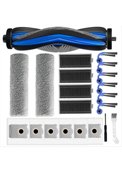 21 Adet Ecovacs Deebot Için X9 Pro Omni / X9 Pro Robotik Süpürge Parçaları Ana Yan Fırça Paspas Rulo Filtre Toz Torbası (Yurt Dışından) fiyatları
