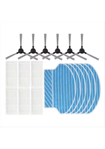 18 Adet Robzone Duoro x Temiz Süpürme Makinesi Aksesuarları Yan Fırça Paspas Filtresi (Yurt Dışından)