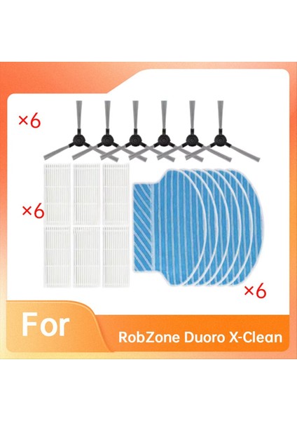 18 Adet Robzone Duoro x Temiz Süpürme Makinesi Aksesuarları Yan Fırça Paspas Filtresi (Yurt Dışından) modelleri