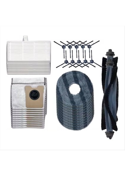 Için Eufy Omnı C20 Elektrikli Süpürge Yedek Parçaları Ana Fırça Yan Fırça Toz Torbası Hepa Filtre Paspas Örtüleri (Yurt Dışından)