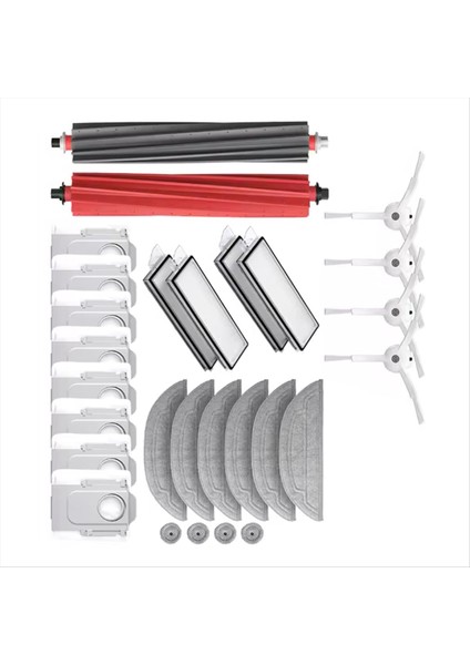 28 Adet Vakum Fırça Toz Torbası Filtre Paspas Bezi Seti Roborock S8 Maxv Ultra Elektrikli Süpürge Yedek Parçaları (Yurt Dışından) fiyatları