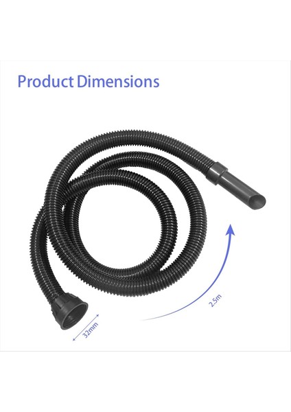 Yedek Hortum 32MM Uydurma 2.5 Metre Boru Ekleri Hortum Numatic Henry Hetty Hoover James Basıl Davıd NRV200 (Yurt Dışından) fiyatları