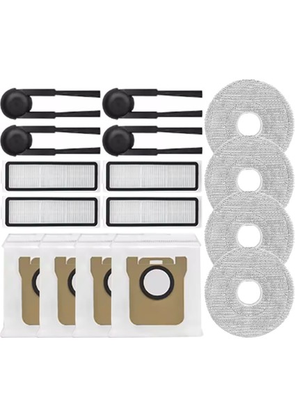 16 Adet Xiaomi Mijia Robot Vakum 5c OV42CN Yedek Parçalar Vakum Yan Fırça Hepa Filtre Paspas Bezi Toz Torbası (Yurt Dışından)