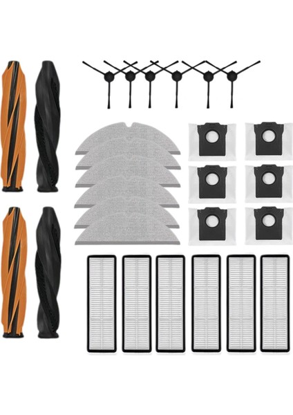 Yedek Aksesuarlar Kiti Dreame D20 Artı Robot Vakum Parçaları Ana Yan Fırçalar Filtreler Paspas Örtüleri Toz Torbaları (Yurt Dışından)